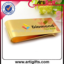 Gold plated promotion metal money clip wholesale